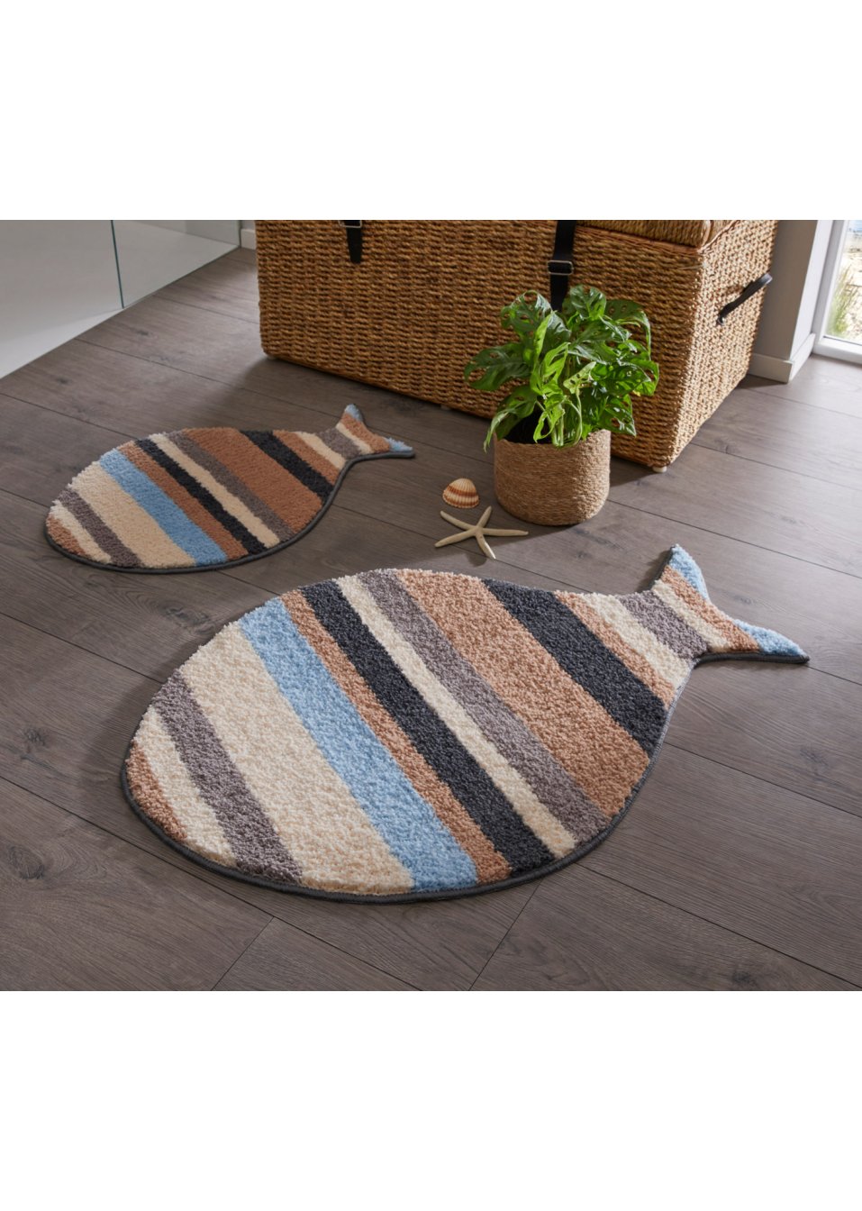 Tapis de salle de bain en forme de poisson