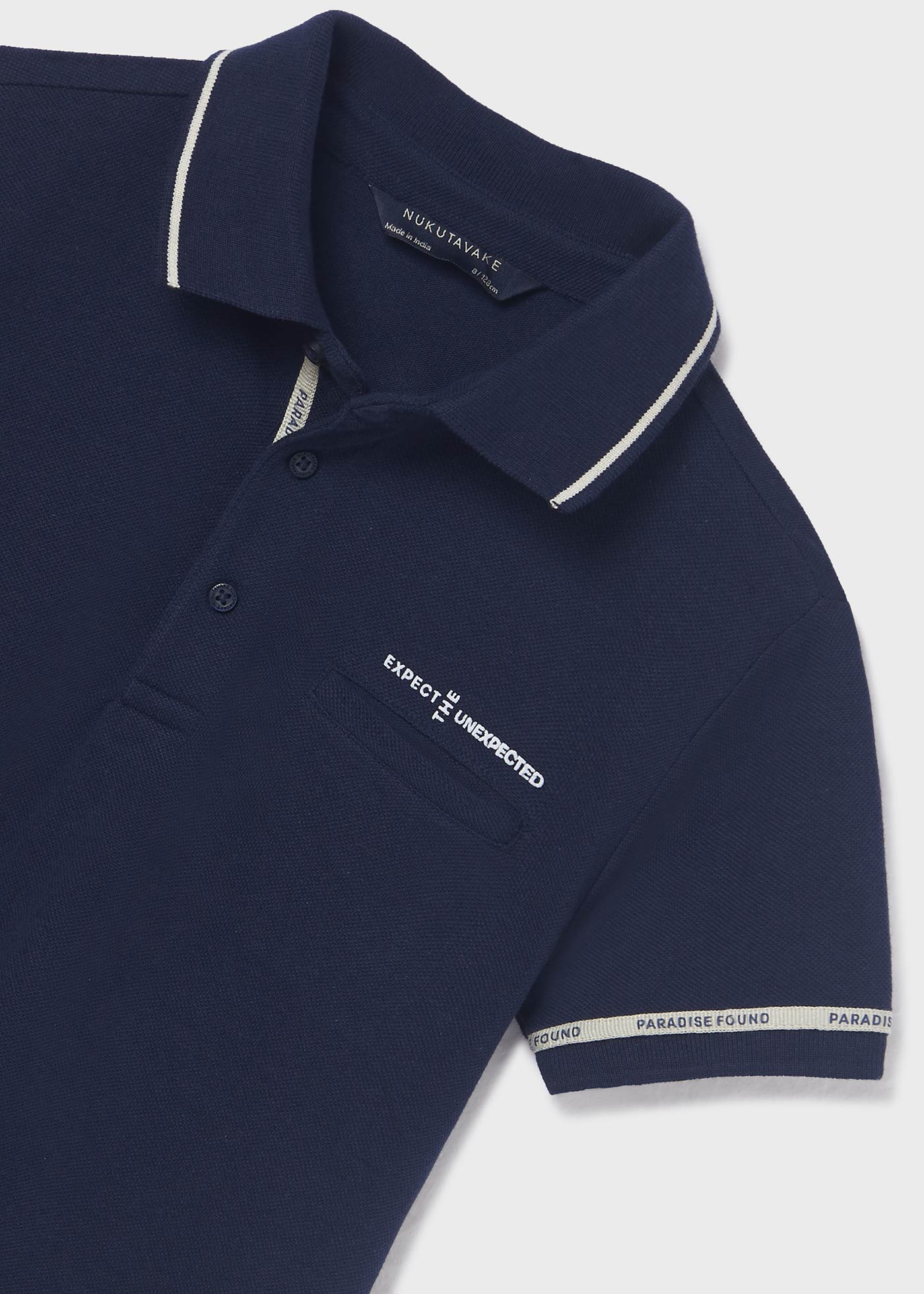 Camisa polo de algodão para menino