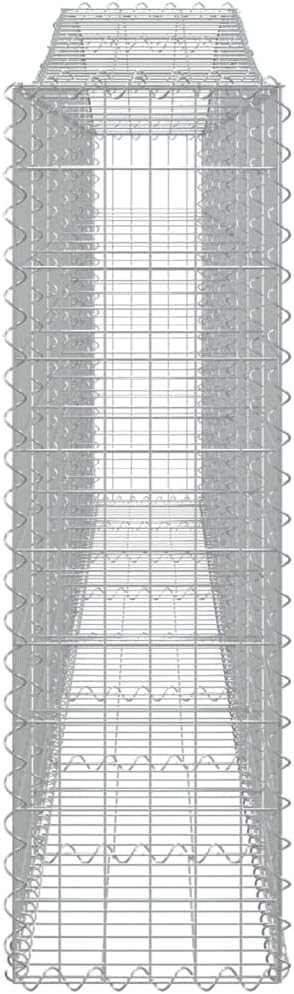 Gabione mit Hochbogen, Steinkorb Drahtkorb, Gabionenkorb Verstärkte Gabionenhaken, Gabionenwand Gabionen Zaun,400 x 30 x 100/120 cm,1 Stück