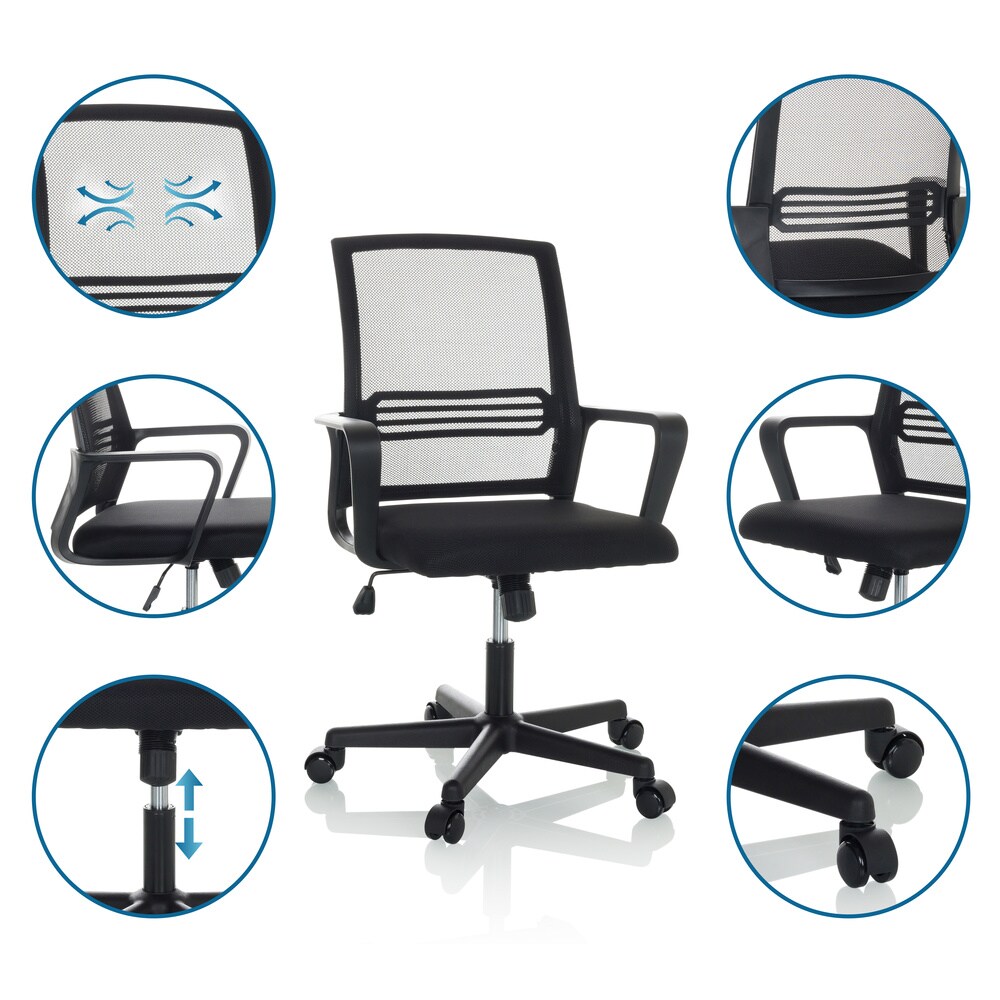 Home Office Bürostuhl STAR-TEC YU I Netzstoff mit Armlehnen MyBuero