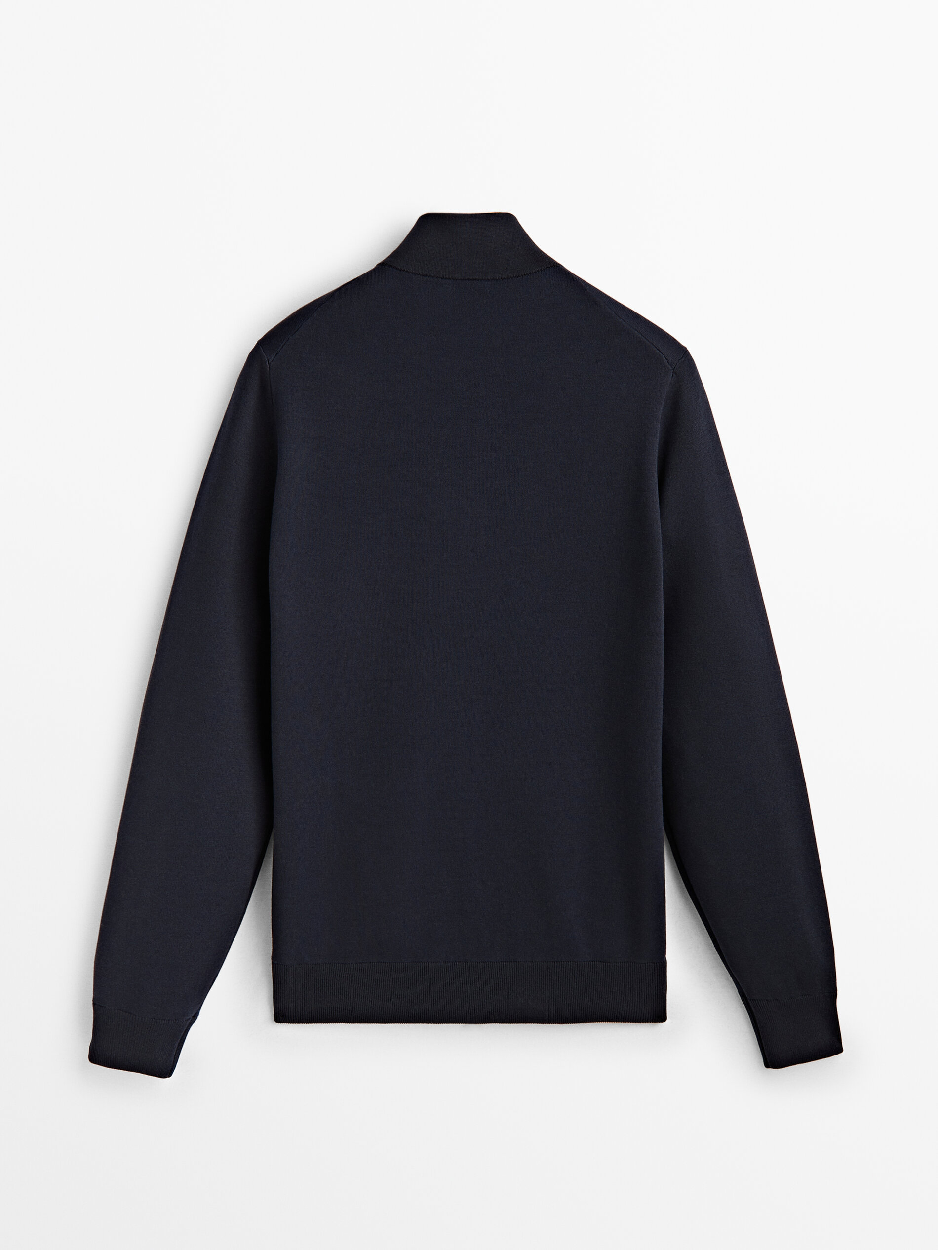 Cardigã Stitch com detalhes em cremallera - AZUL MARINHO