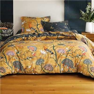 Linge de lit satin de coton fleuri - BECQUET CRÉATION