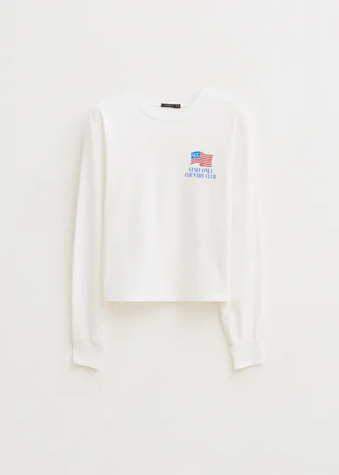 T-shirt met lange mouwen off-white (WIT.O)