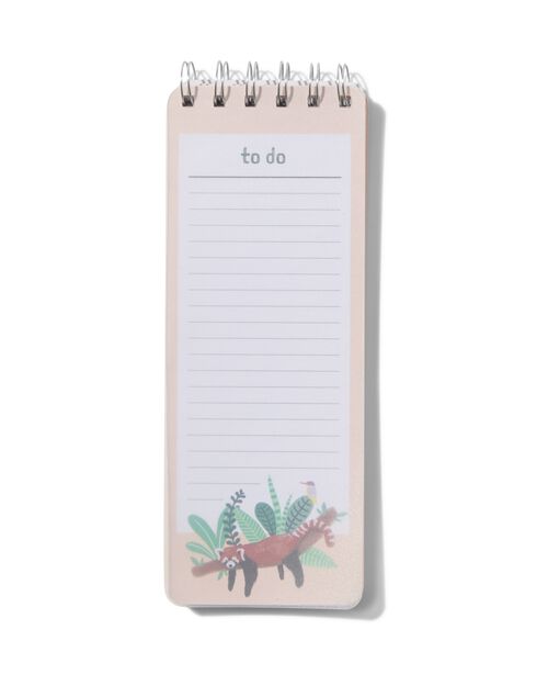 liste to-do 21x8 panda roux