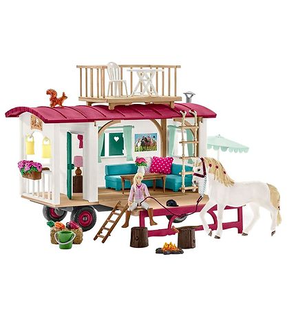 Schleich Horses Club - B: 28 cm - Wohnwagen Gefüttert Secret Clu