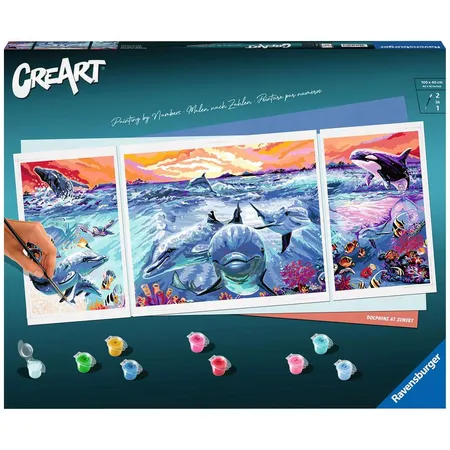 Ravensburger CreArt - Dolphins at Sunset
