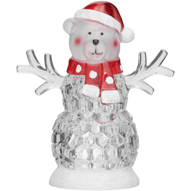Kerstfiguur met kleur LED 11cm 4 assorti