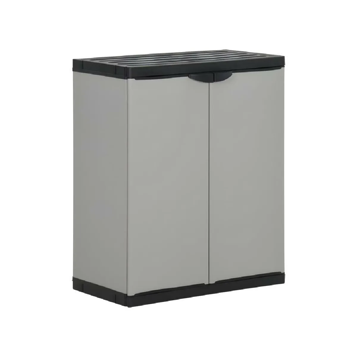 Vente-unique Armoire à déchets de jardin - Gris et noir