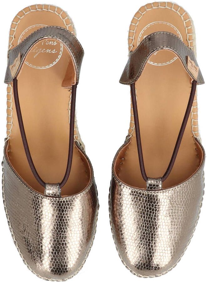 Toni Pons Telma leren espadrilles brons metallic