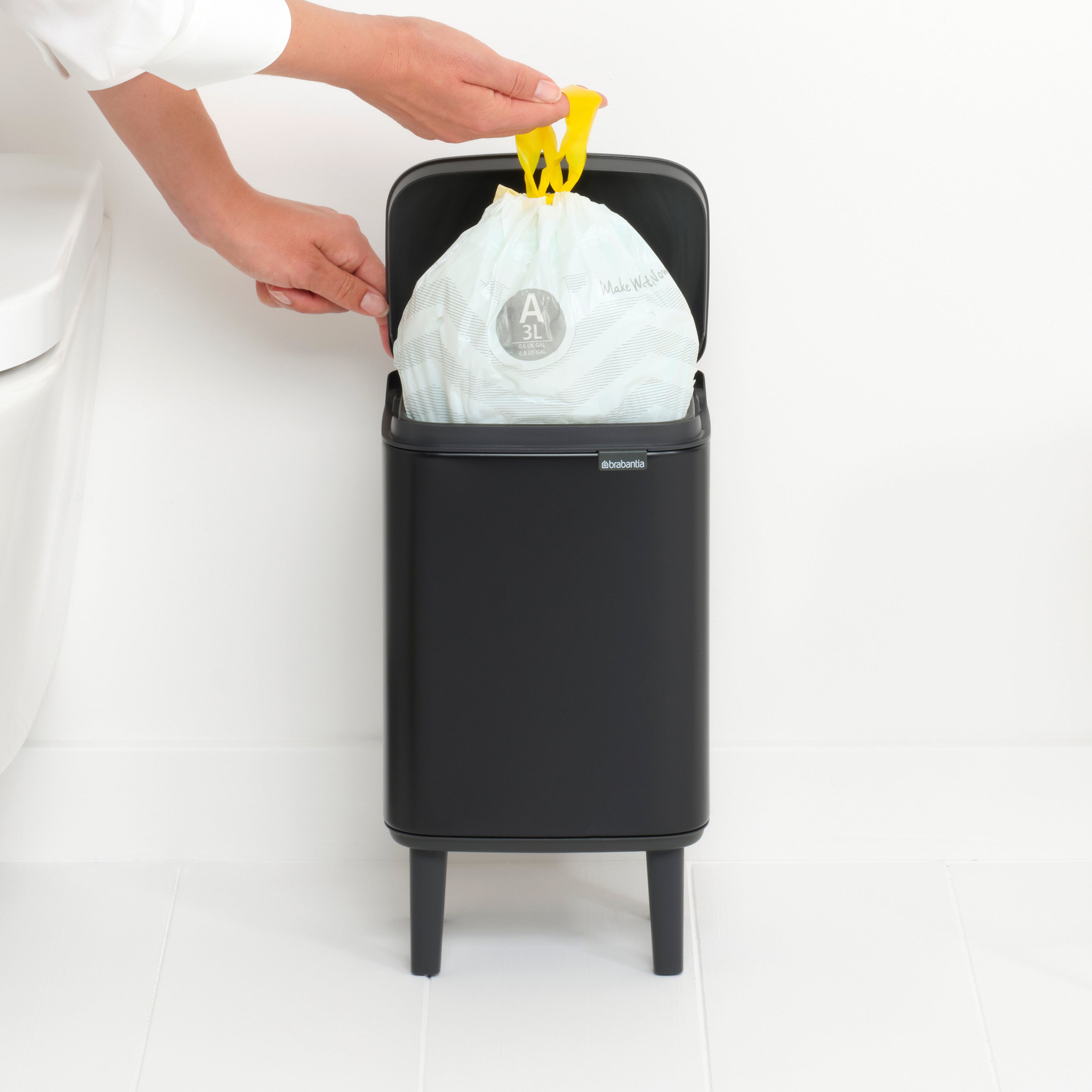 Brabantia Bo Hi Afvalemmer 4 L - Matt Black