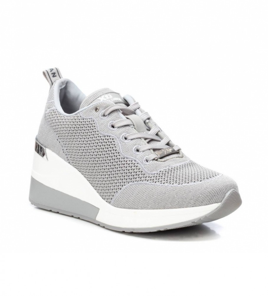 Tênis Xti 043798 cinza - Altura do salto: 7 cm -
