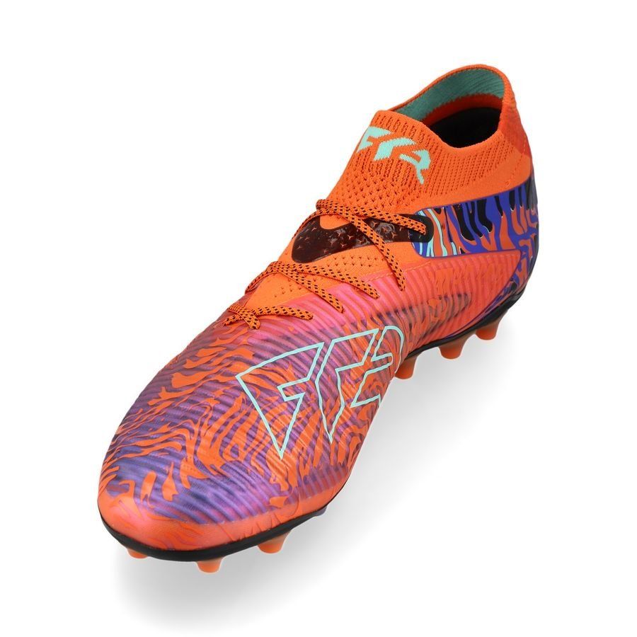 PUMA Future 8 Ultimate MG Creativity - Orange Poppy/Dark Amethyst/Bleu/Noir ÉDITION LIMITÉE