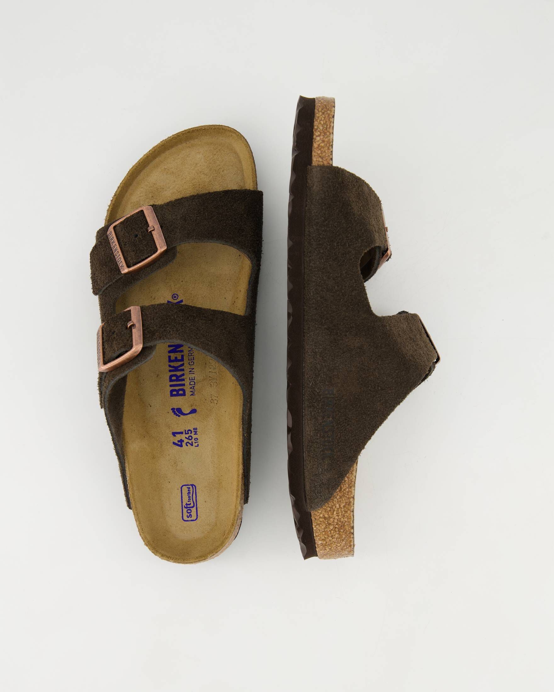 Birkenstock| Herren Pantoletten ARIZONA SFB SUEDE aus Veloursleder