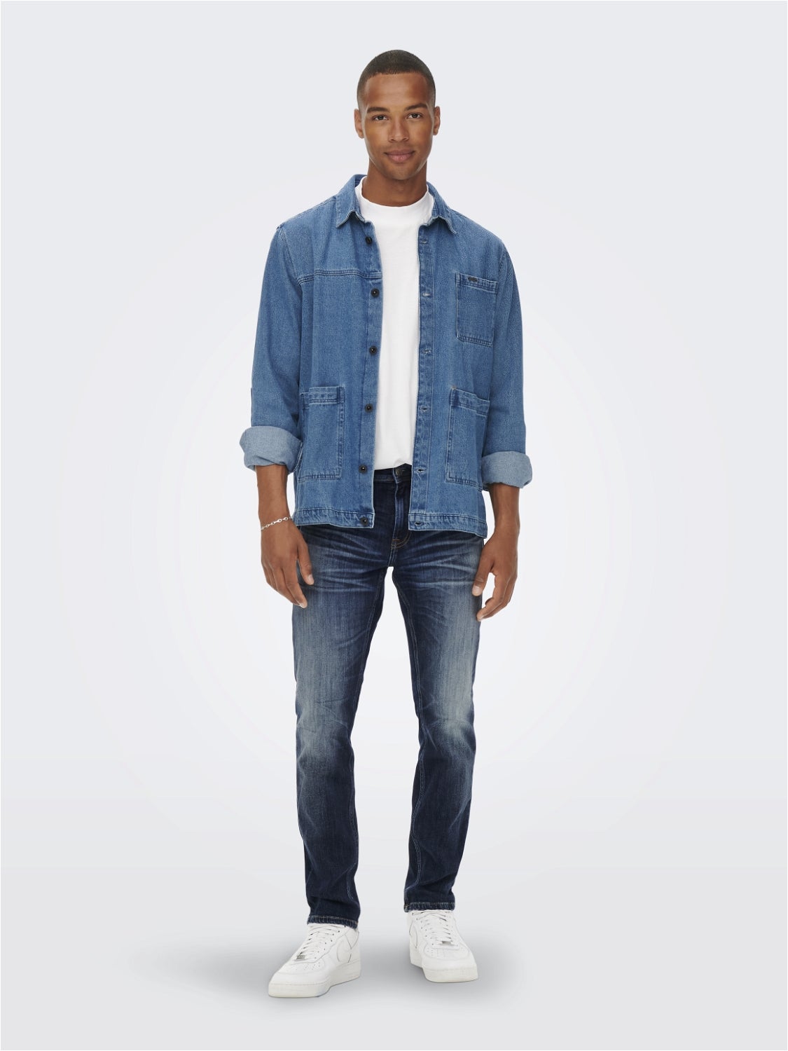 ONSWEFT Mittlere Taille Normal geschnitten Jeans Blue Denim
