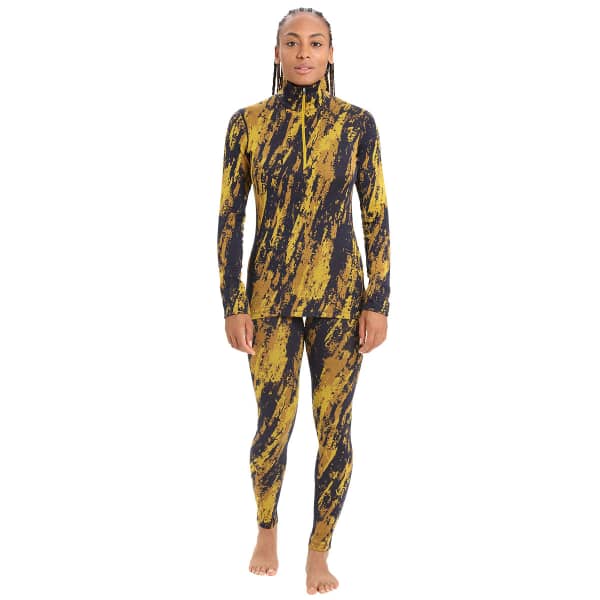 T-shirt thermique ICEBREAKER W 250 VERTEX LS HALF ZIP SILENT GOLD/CLVE/MDNNVY