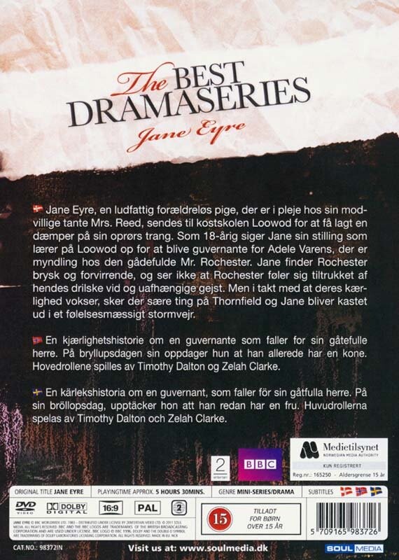 Jane Eyre - Miniserie - Bbc - DVD
