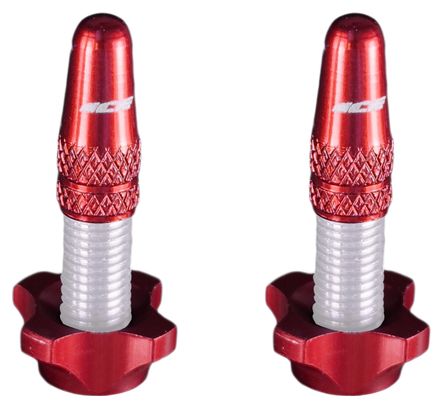 Kit de Bouchons en Aluminium Ice (x2) et écrous (x2) Airflow Rouge