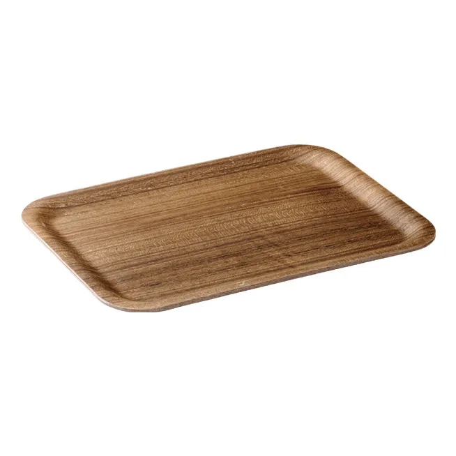 Kinto Plateau rectangulaire antidérapant | Bois foncé