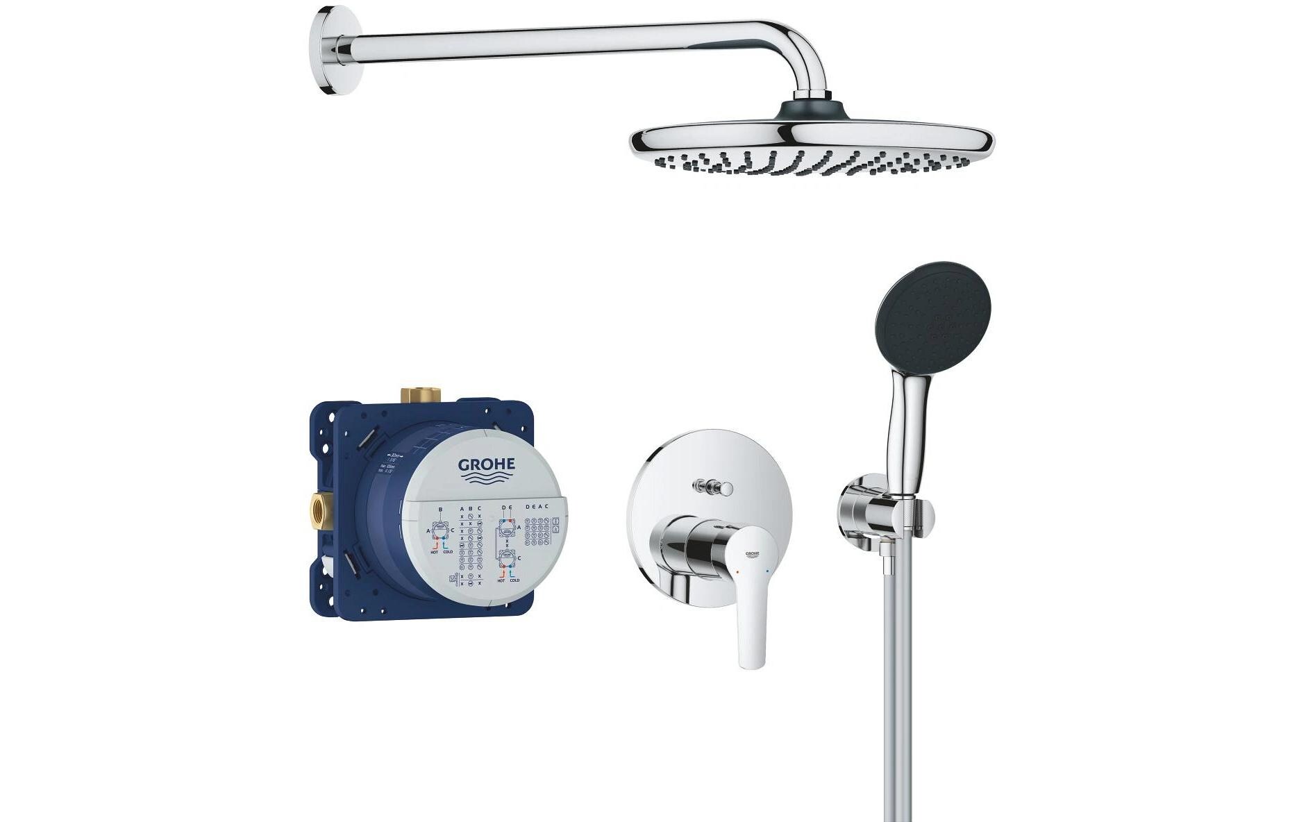 Duschsystem Vitalio Start 250 Chrom<br>Wassersparende Duschsäule inkl. Umsteller