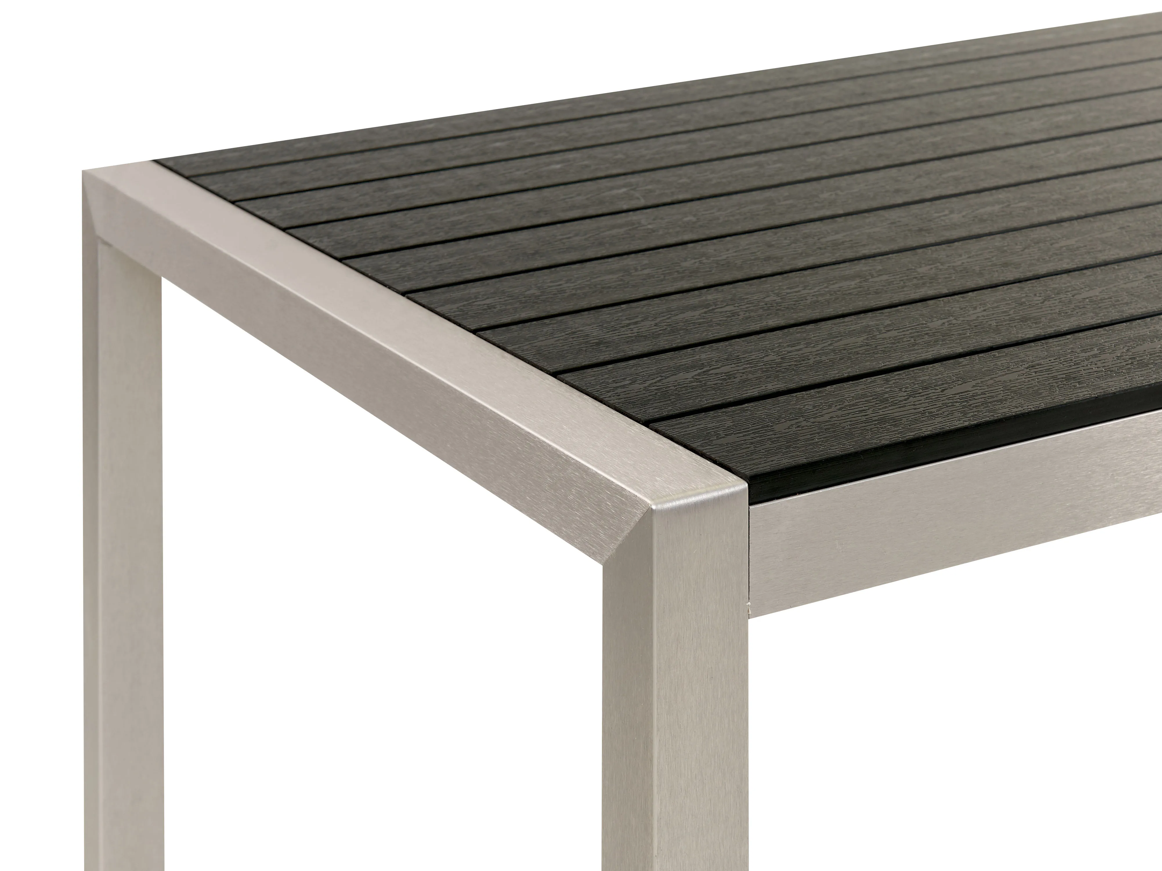 Tuin eettafel VERNIO 180 cm 90 cm Metaal Zwart/zilver
