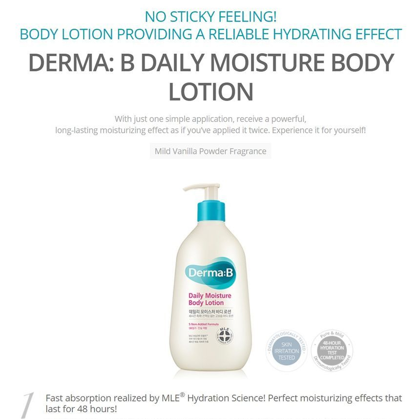 Derma: B - Dagelijkse vochtinbrengende bodylotion Jumbo