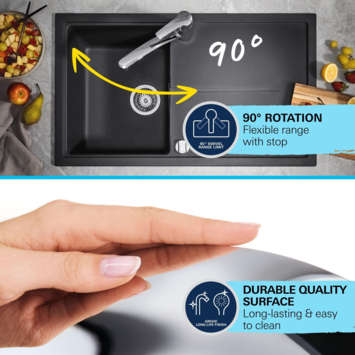 Grohe keukenkraan Start dual spray QuickFix supersteel (RVS look)