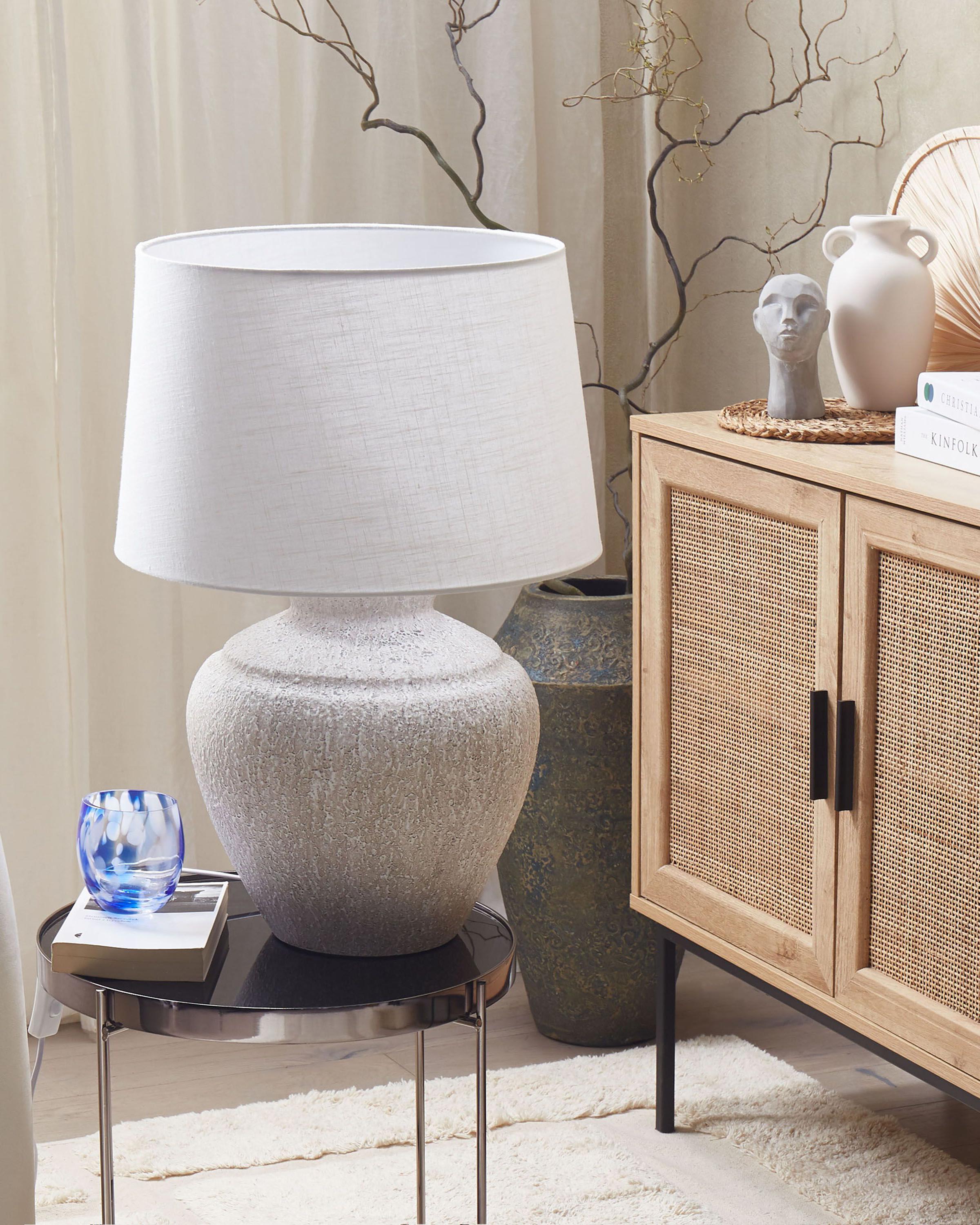 Tafellamp CAINE Keramiek Lichtbeige