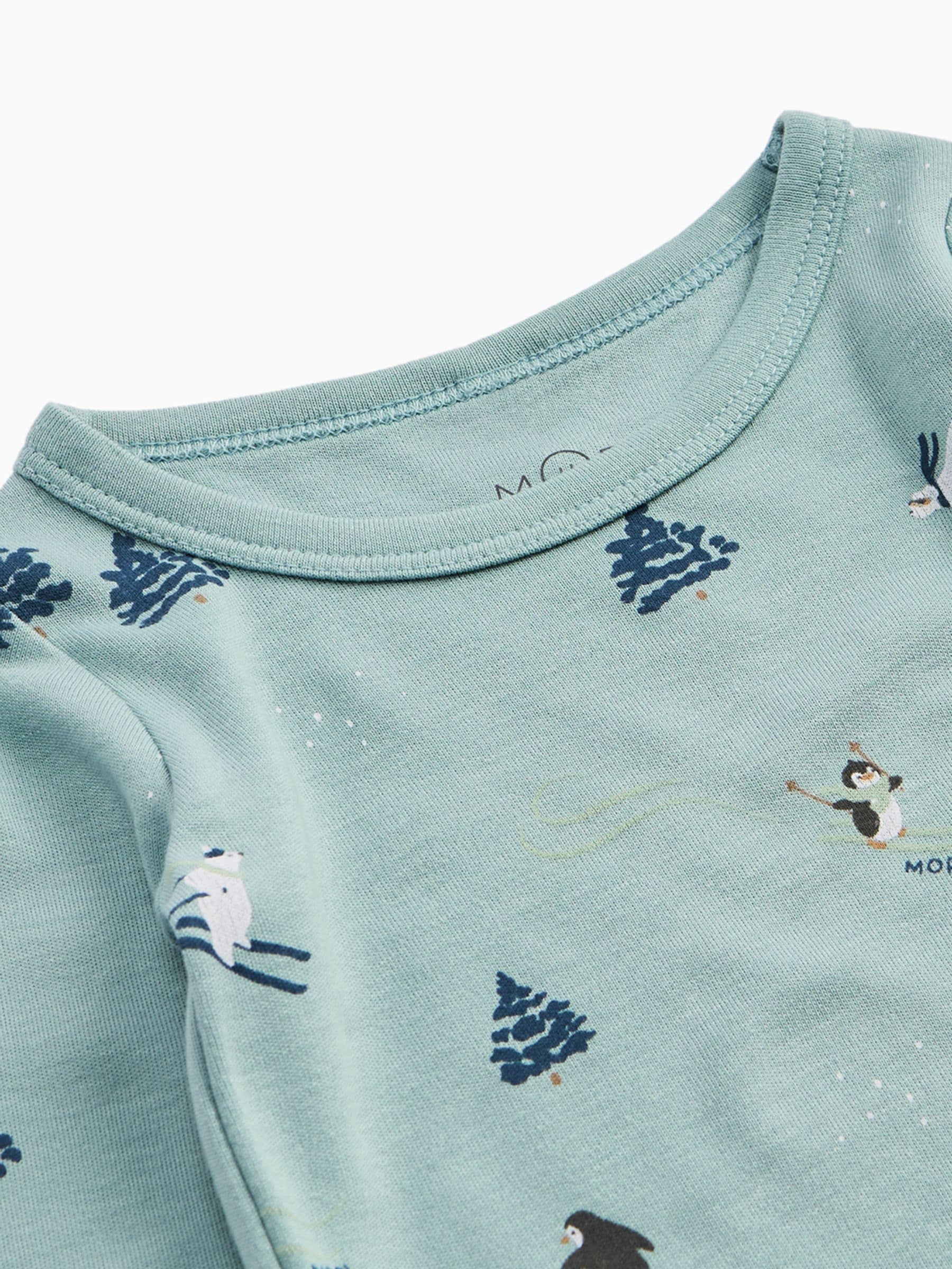 Blue Ski Print - MORI Supersoft 2 Piece Pyjama Set