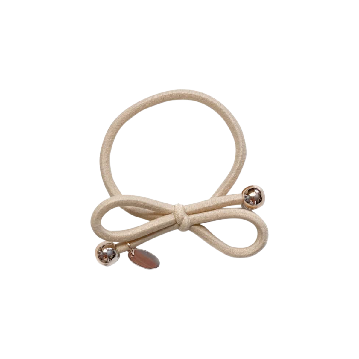 Hair Tie with Gold Beige