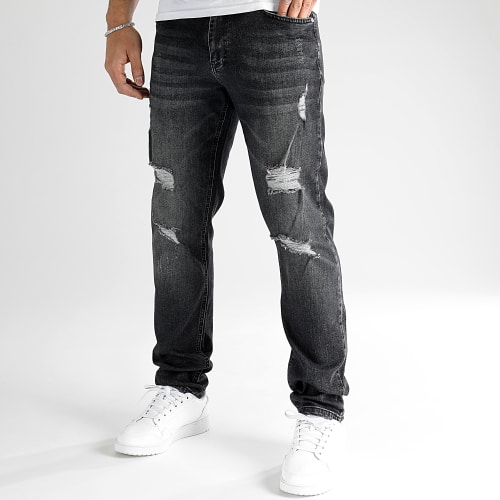 Jean Regular Fit Avec Destroy 2892 Denim Noir