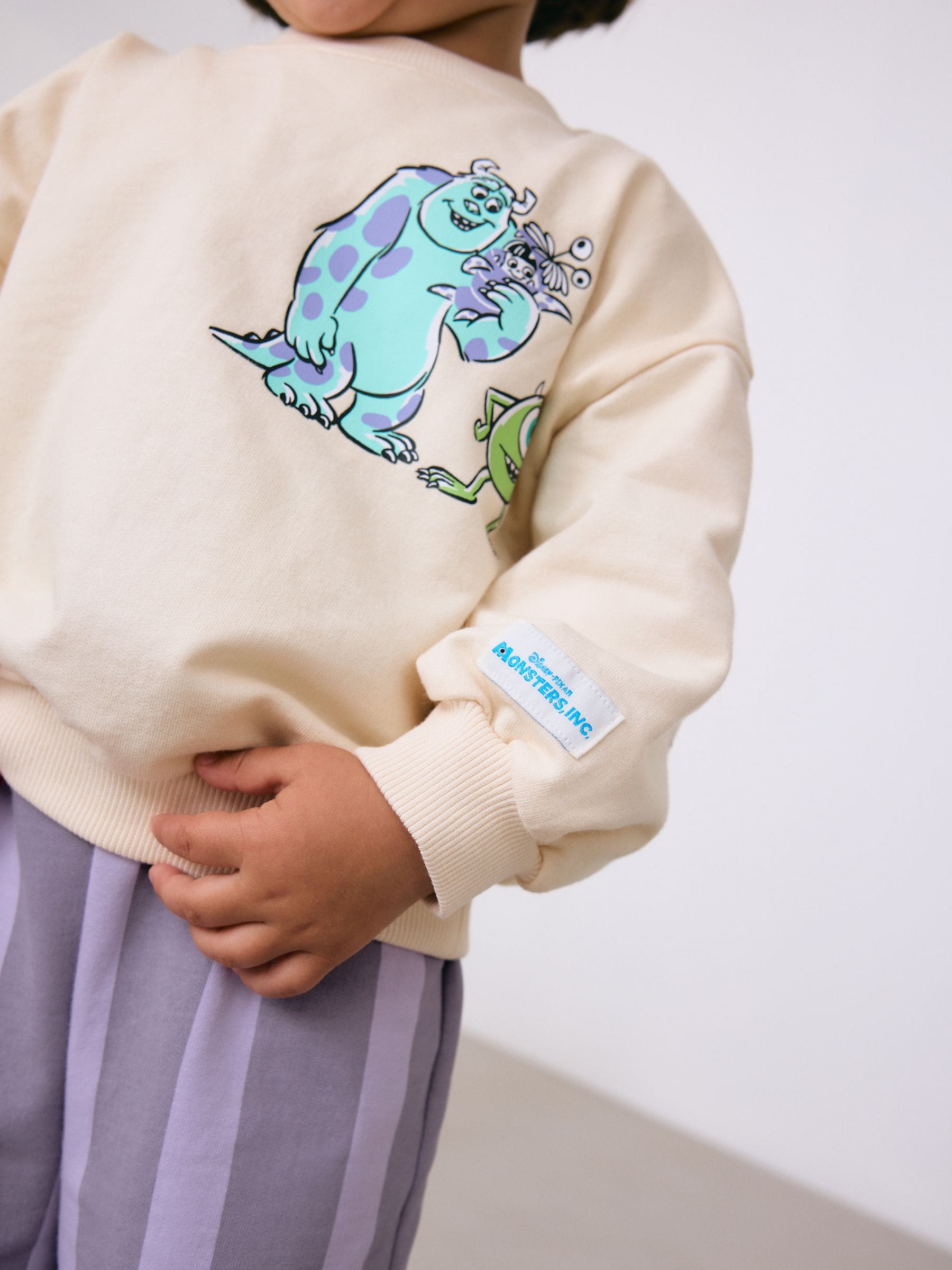 Ecru wit - Monsters, Inc Long Sleeve Top and Barrel Leg Trousers (3mths-7yrs)