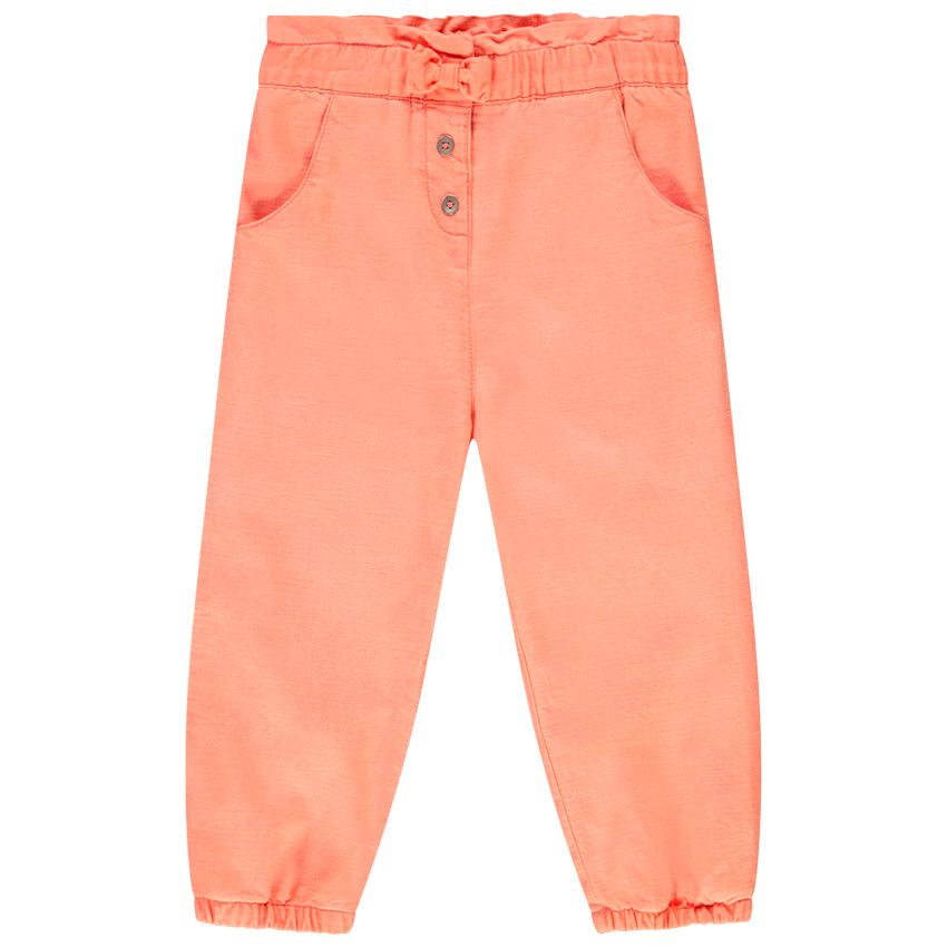 Pantalon en coton et viscose à taille élastiquée pour bébé fille - Rouge
