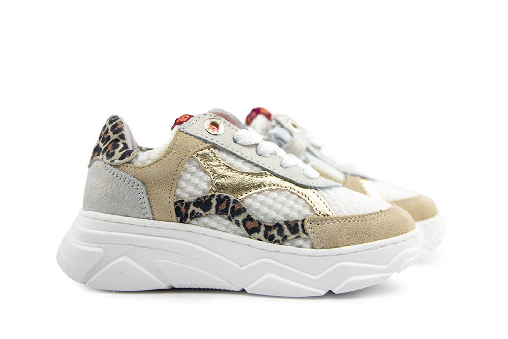 Red Rag Sneaker Beige Combi