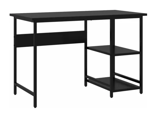 Bureau d'ordinateur Noir 105x55x72 cm MDF et métal