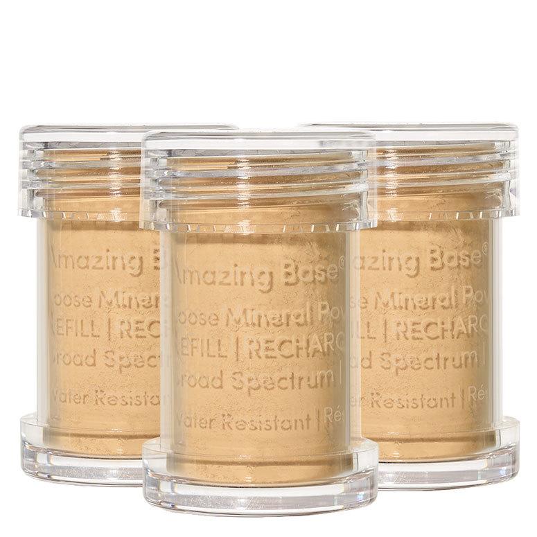 jane iredale Amazing Base Refillable Brush Golden Glow 3 Pack Refills