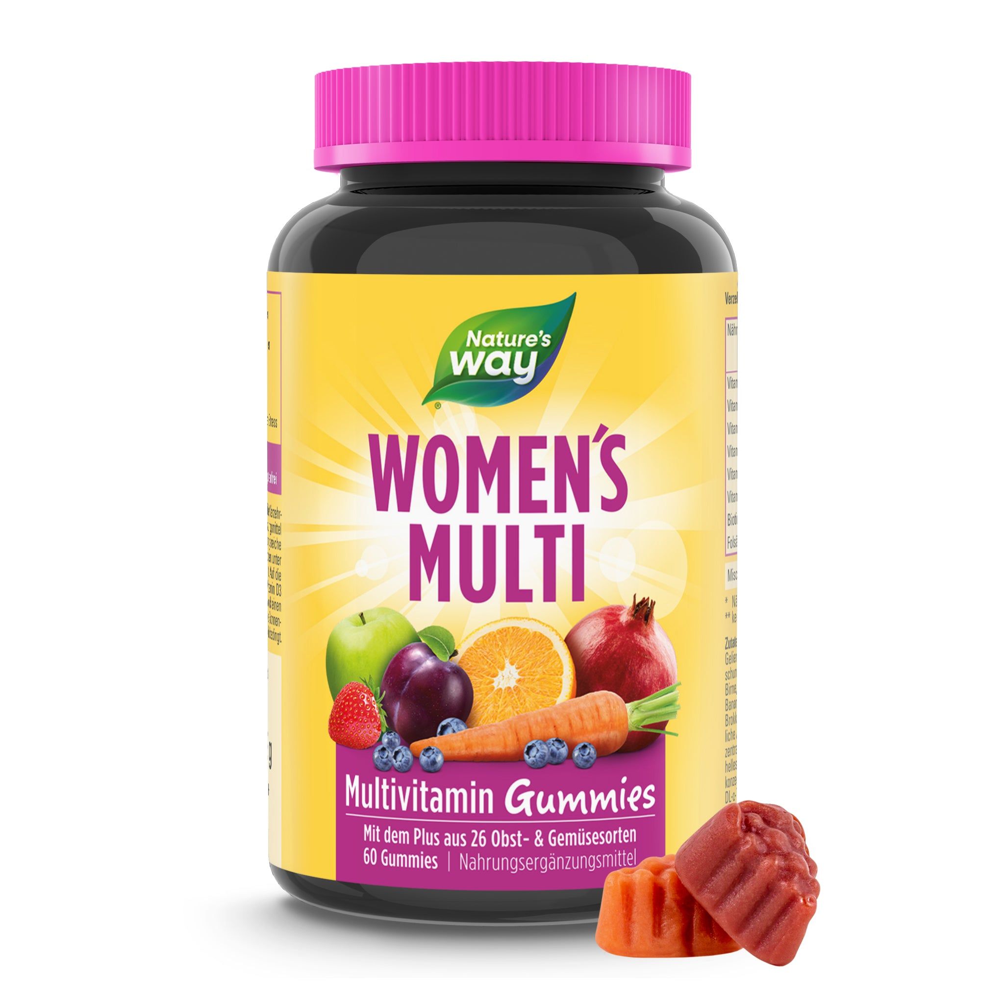 Nature's Way Women's Multi Multivitamin Gummies - A-Z Vitamine für Frauen - mit Folsäure, B12 & Zink