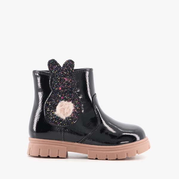 Blue Box meisjes chelsea boots met glitter konijn