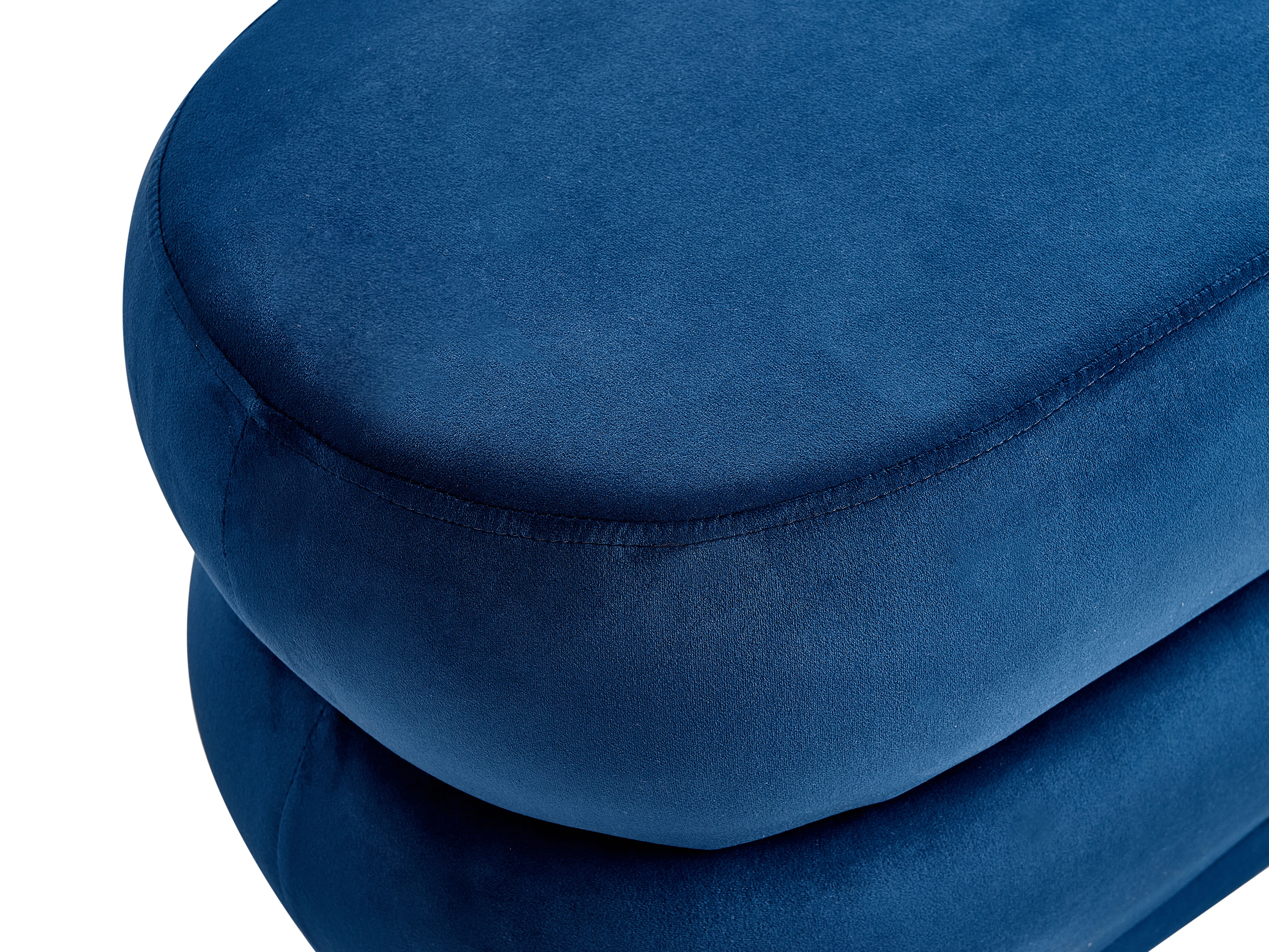Bankje ELLENDALE Fluweel Marineblauw