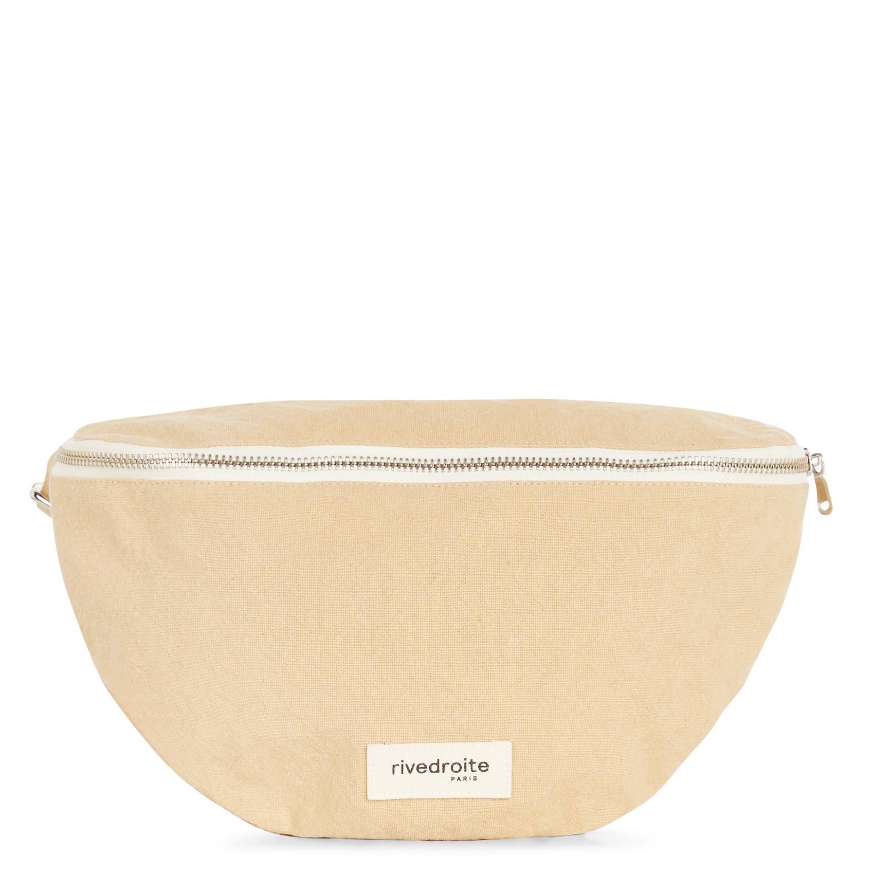 CUSTINE - Sac banane en coton recyclé imprimé | Beige