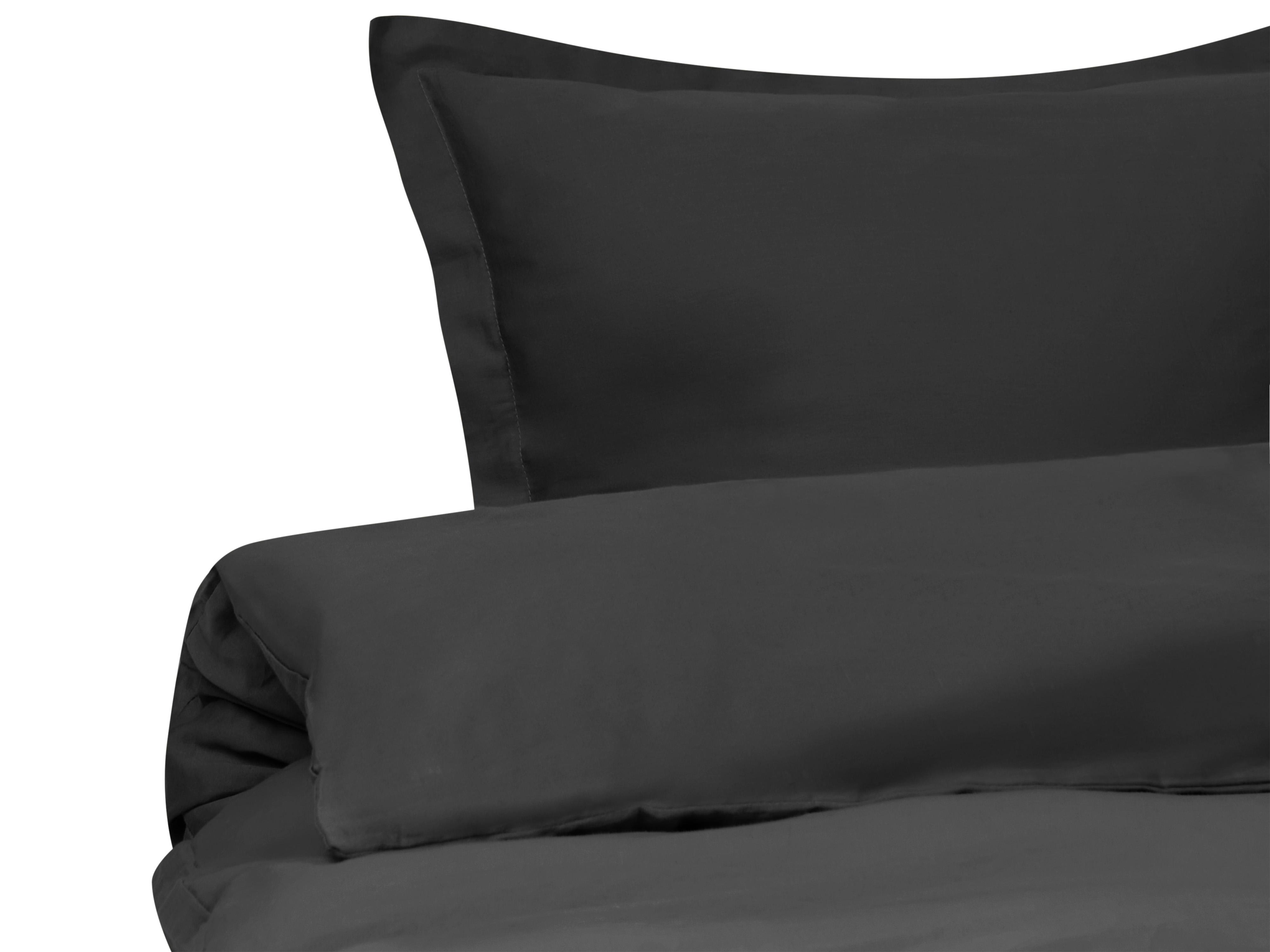 Dekbedovertrekset PARKROSE Katoen-satijn 150 x 200 cm Zwart