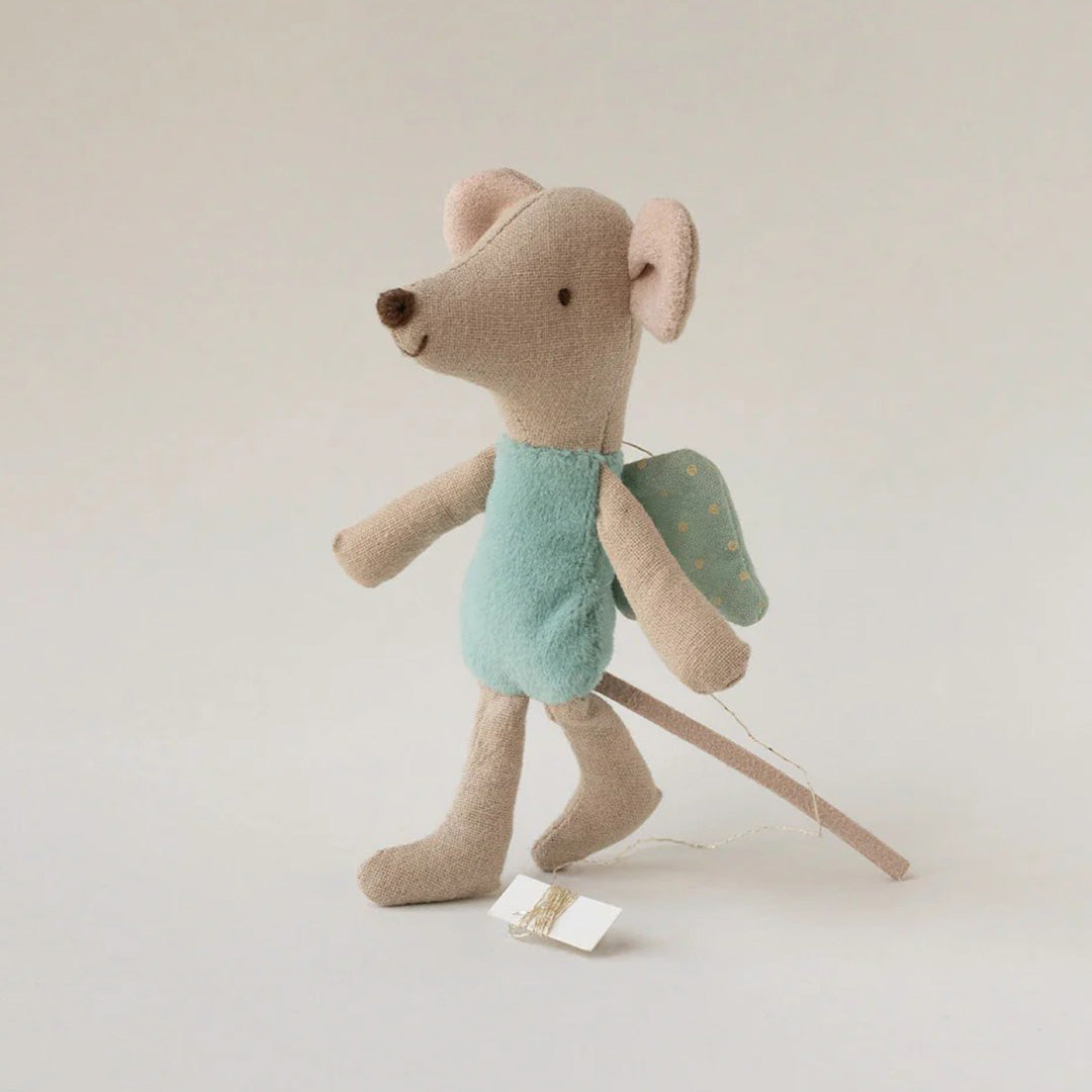 maileg knuffelmuis kleine fee - mint - 11 cm