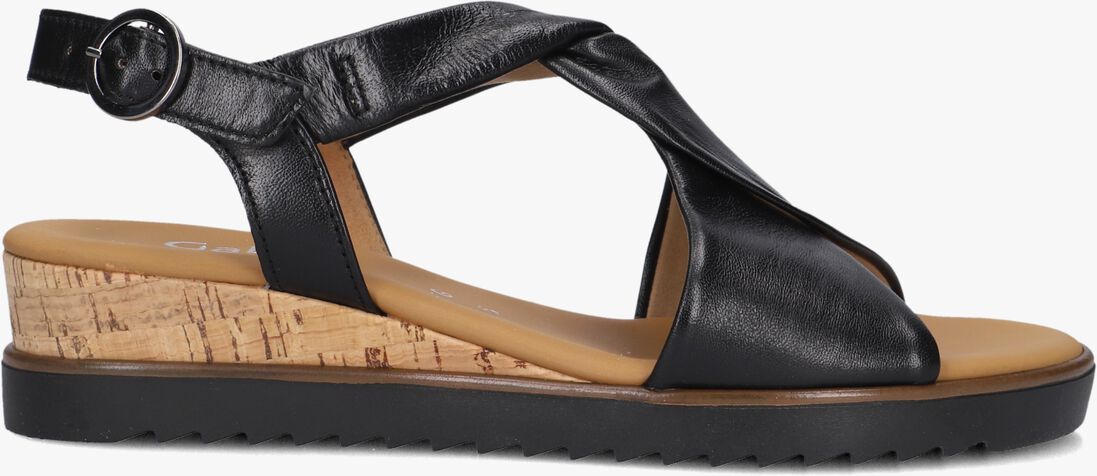 zwarte gabor sandalen met hak 751.01