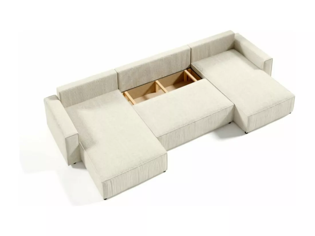 Canapé d'angle convertible MILLE U Gris
