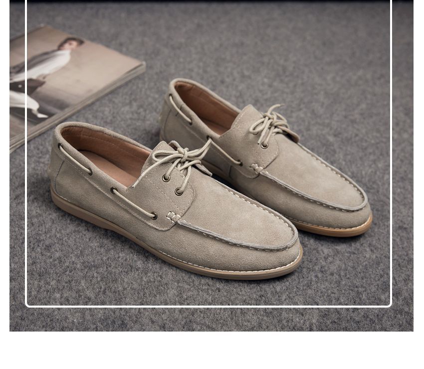VEAZ - Loafers met vetersluiting van imitatieleer