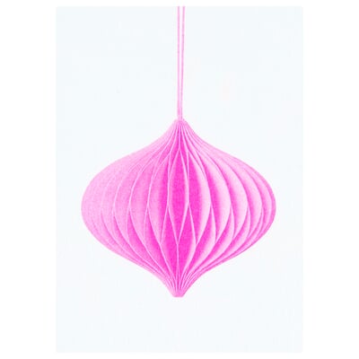 Postkarten-Set Riso Winter, Neon Schmuck
