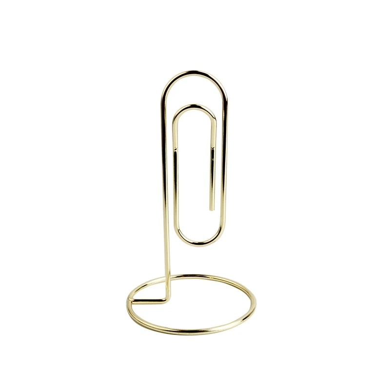 (75x130mm) Metall Fotohalter Deko Postkarten Büroklammer Namenskarten Ständer - Gold