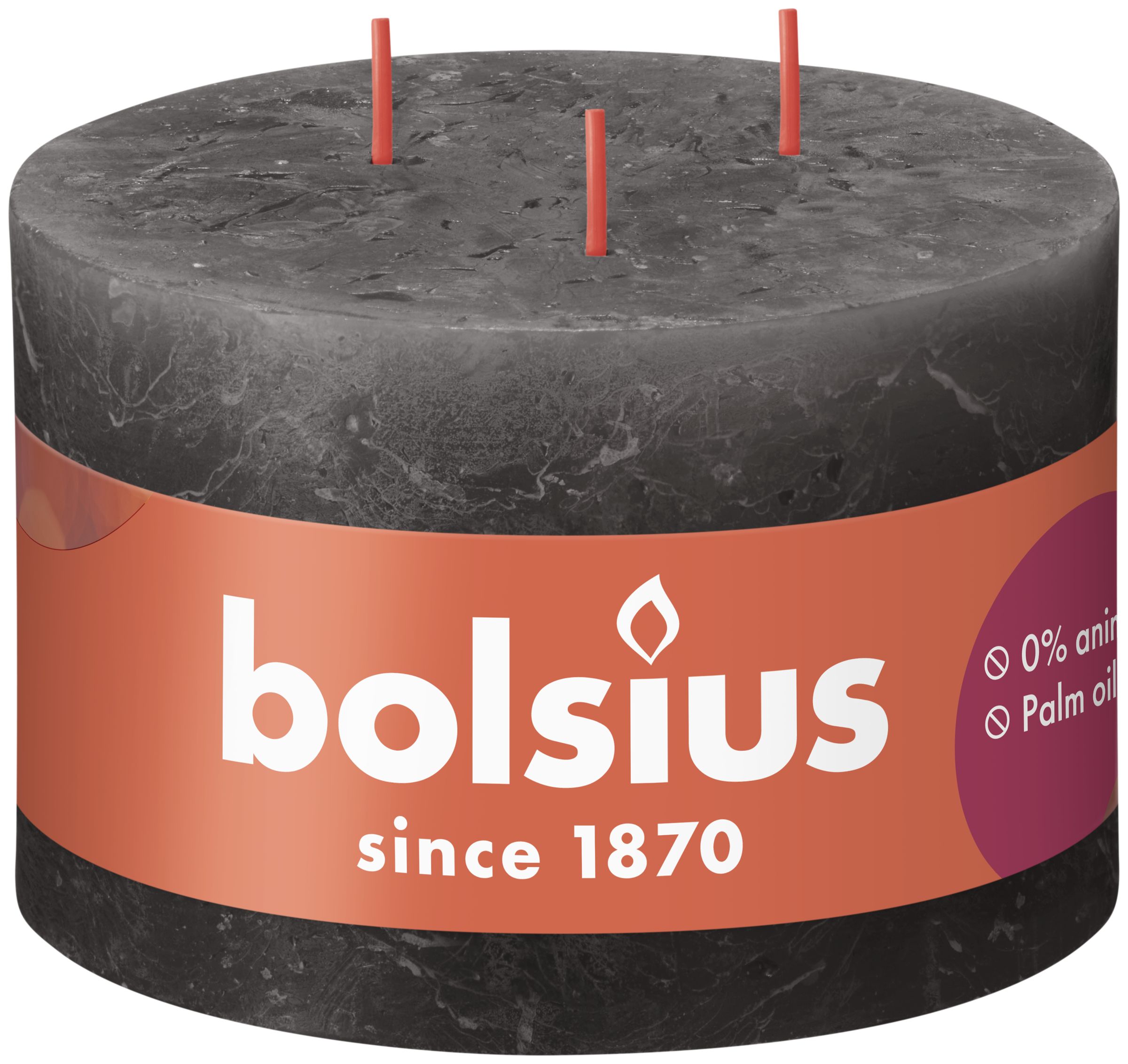 Bolsius Rustiekkaars 3 Lont 90/140 Stormygrey (1 stuk)