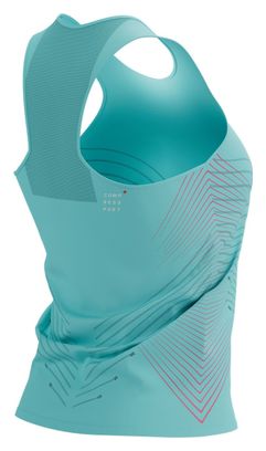 Débardeur Femme Compressport Performance Singlet W Aqua Bleu