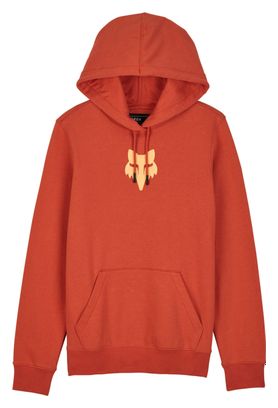Sweat à capuche Fox Head Pullover Femme Orange