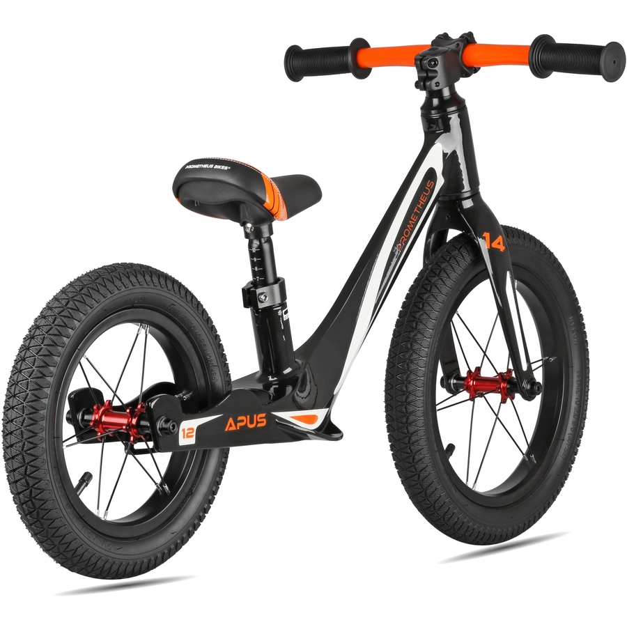 PROMETHEUS BICYCLES® Kinderlaufrad 1412 , Schwarz, Modell APUS